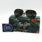 Maui Jim Sunglasses Mavericks - Silver Frame - Gray Lens - BeachToBlvd