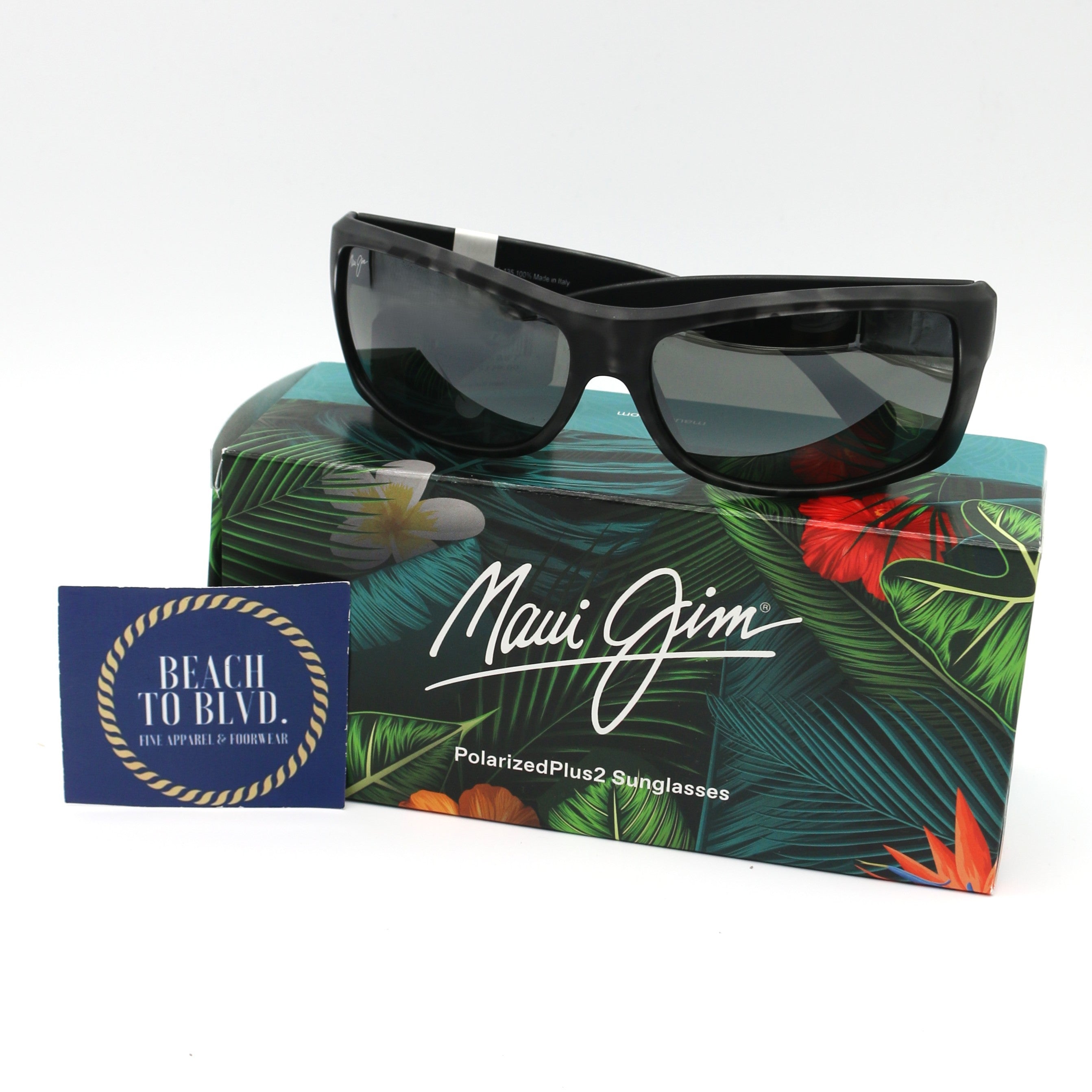 Maui Jim Sunglasses Equator - Grey Tortoise Frame - Gray Lens - BeachToBlvd