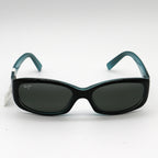 Maui Jim 219 Punchbowl Polarized Sunglasses - Black & Blue Frame - Grey Mirror Lens - BeachToBlvd