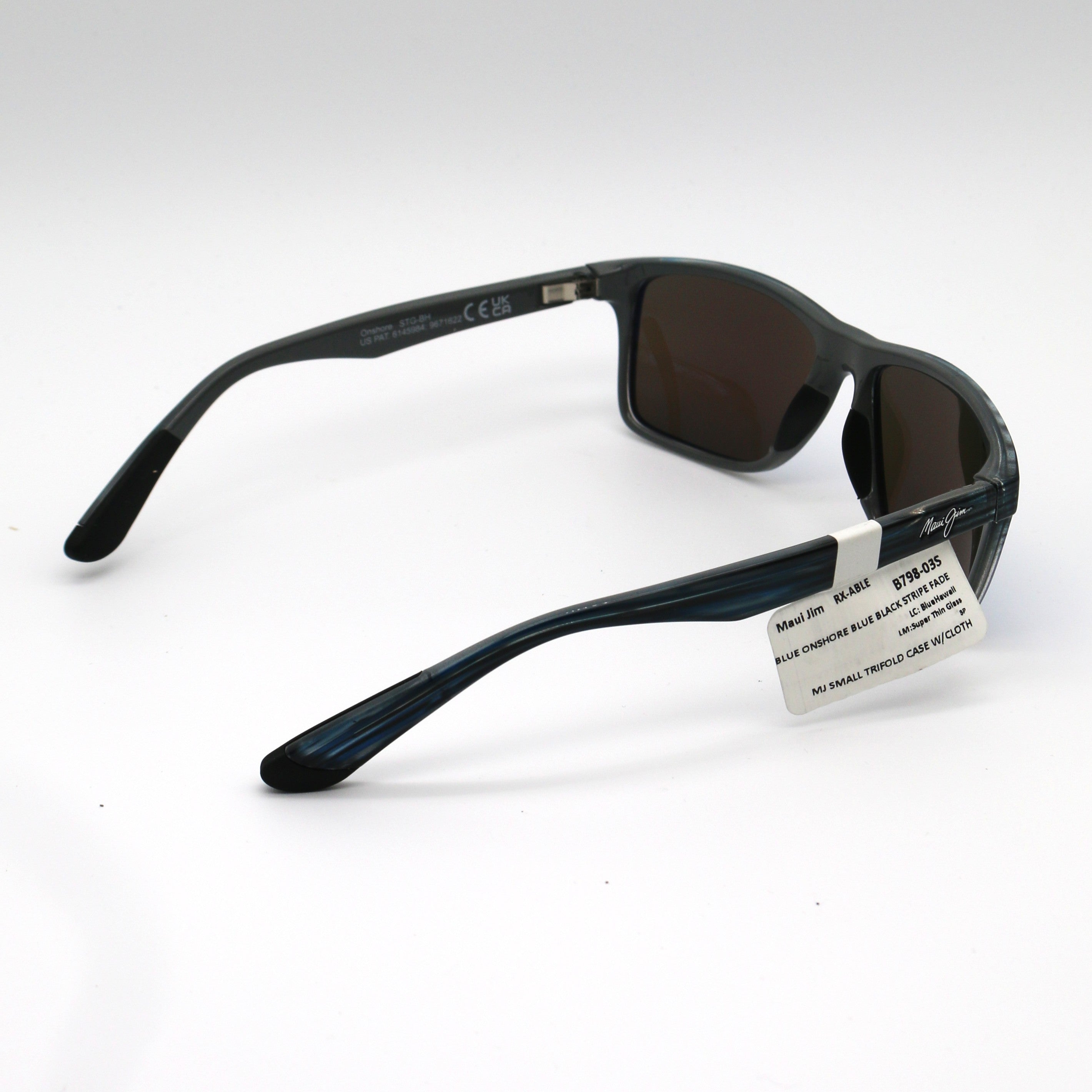 Maui Jim Onshore Polarized Sunglasses - Black and Blue Frame - Blue Lens - BeachToBlvd