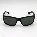 Maui Jim Kanaio Coast Polarized Sunglasses - Matte Black with White and Blue - BeachToBlvd