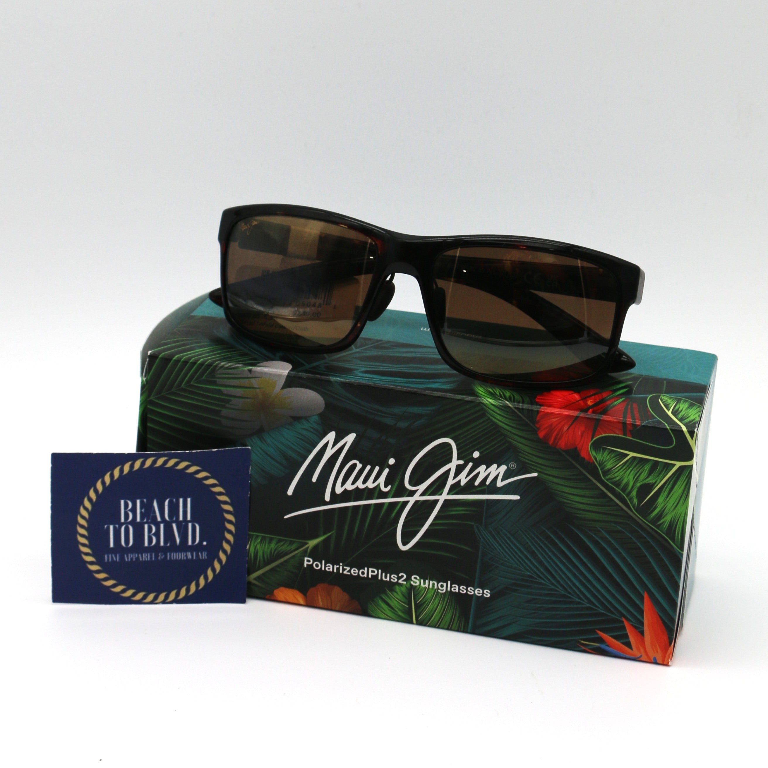Maui Jim Sunglasses Pokowai Arch - Olive Tortoise Frame - Bronze Lens - BeachToBlvd