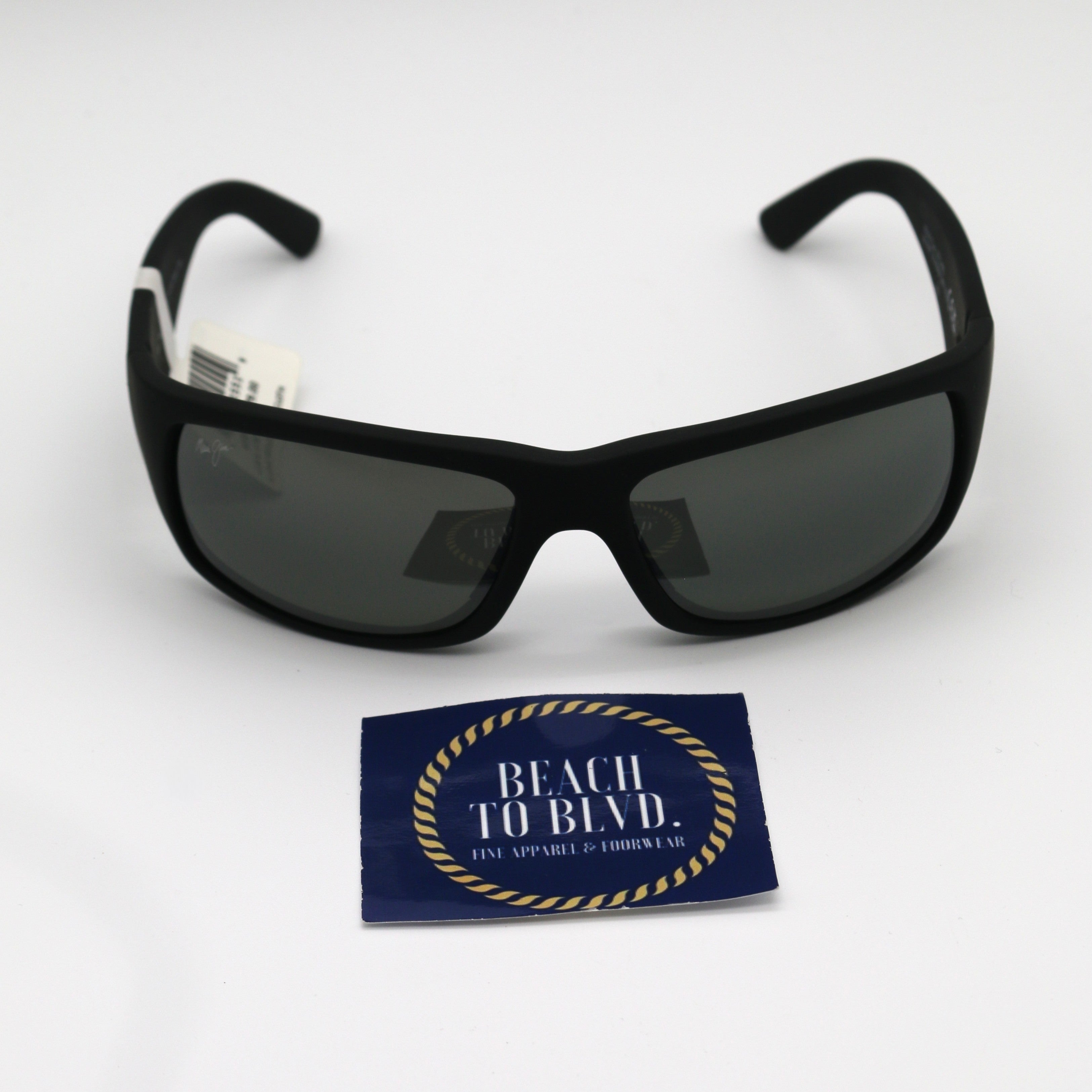 Maui Jim Sunglasses  World Cup - Matte Black Rubber Frame w/ Neutral Gray Lens - BeachToBlvd
