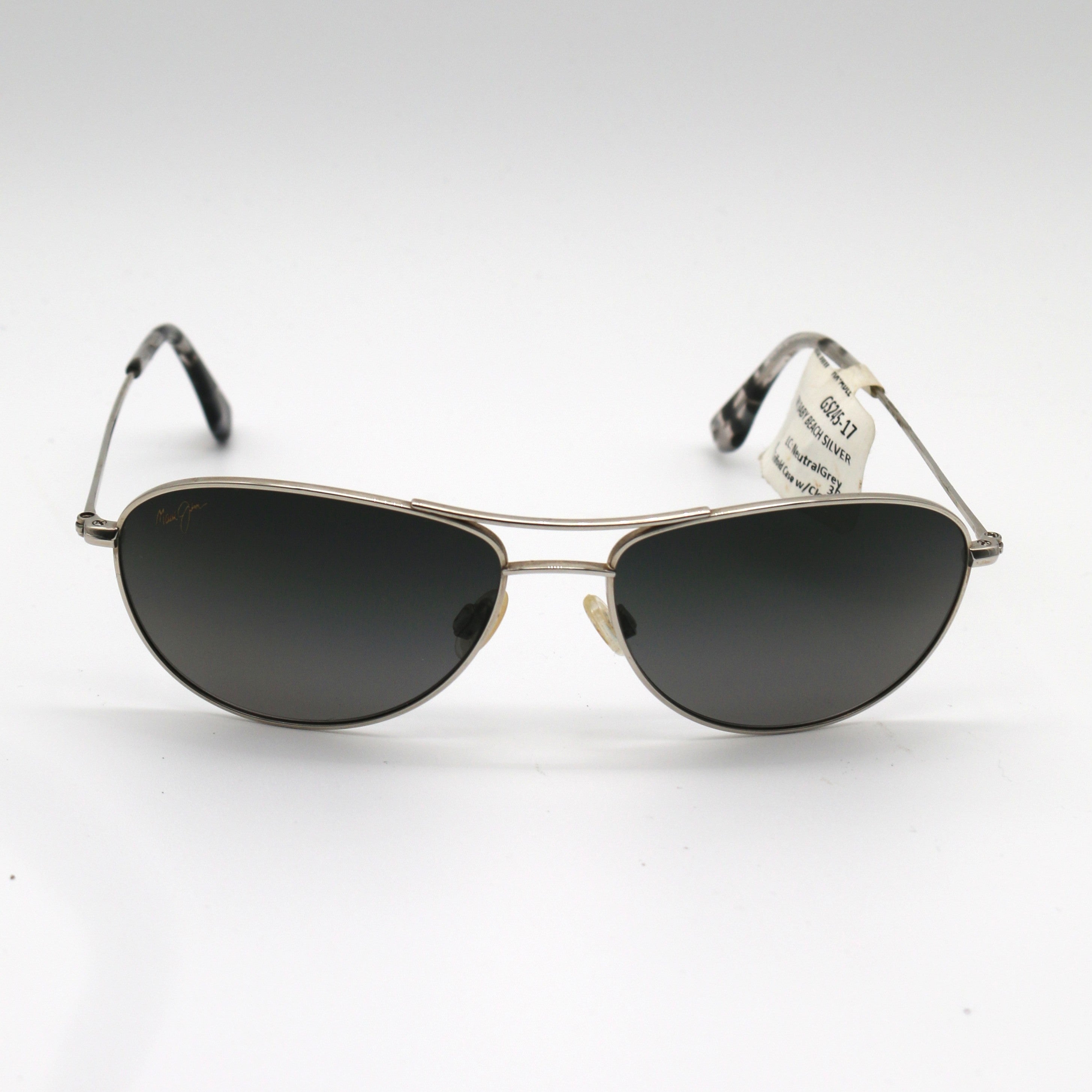 Maui Jim Sunglasses Baby Beach Silver Frame w\ Gray Lens - BeachToBlvd
