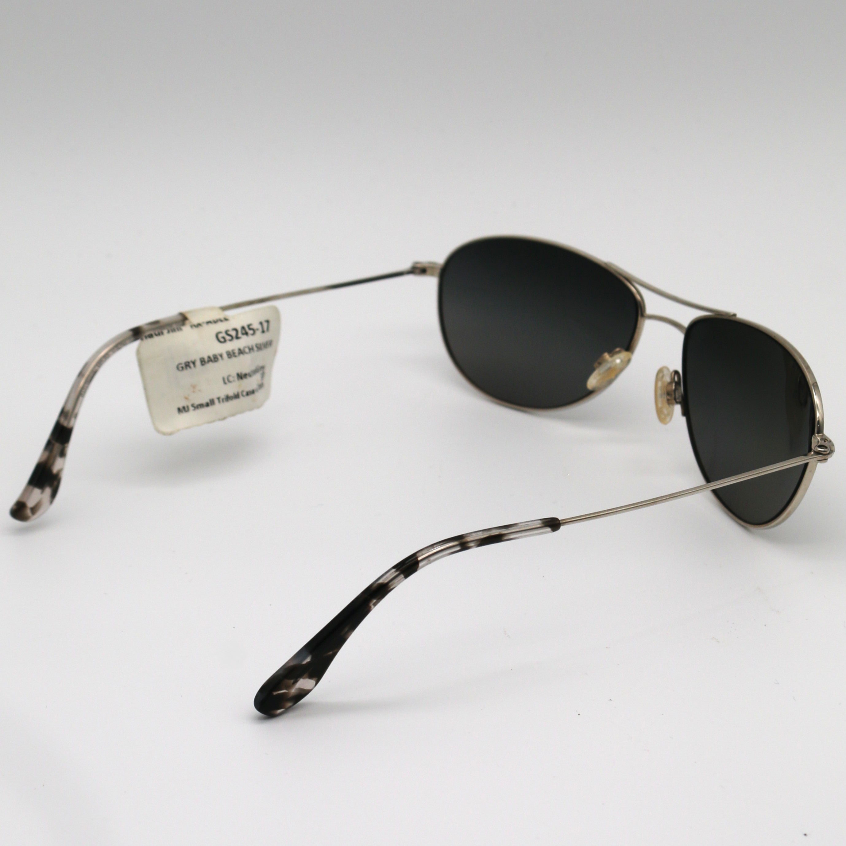 Maui Jim Sunglasses Baby Beach Silver Frame w\ Gray Lens - BeachToBlvd