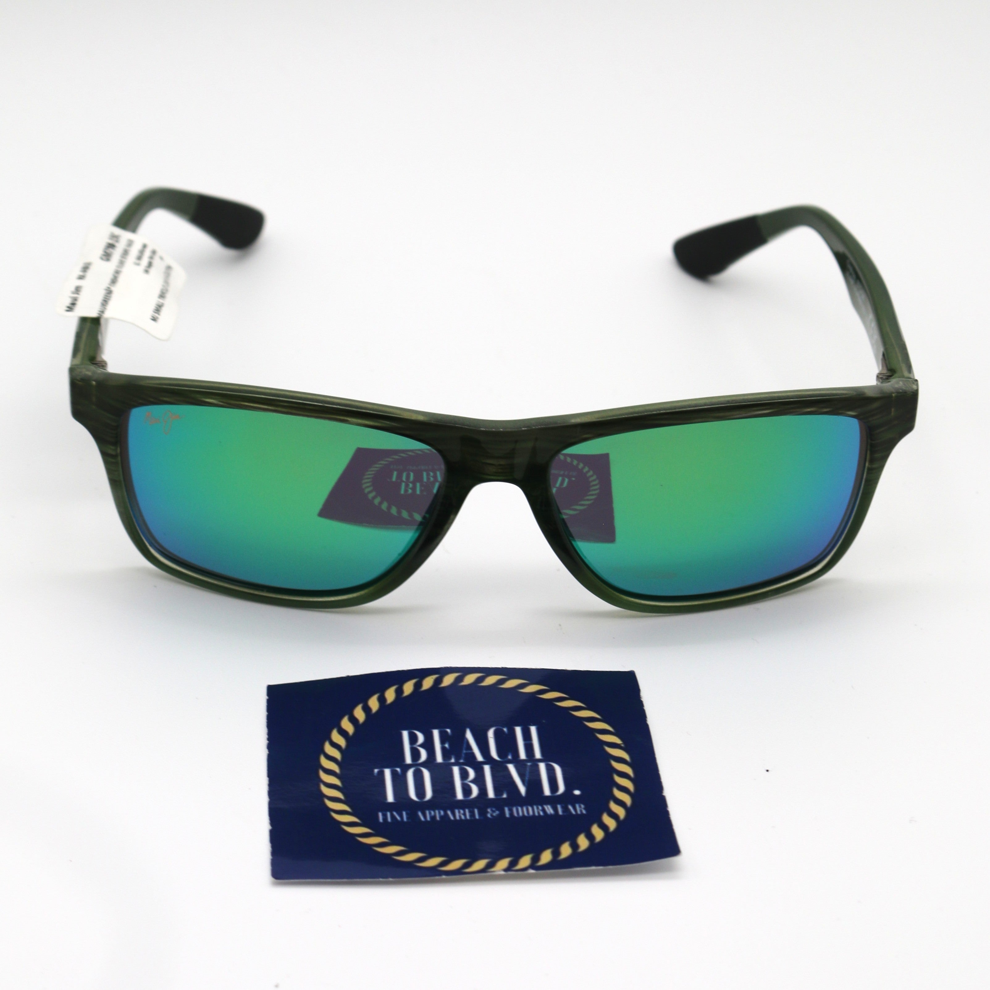 Maui Jim Onshore Polarized Sunglasses - Green Frame \ Green Lens - BeachToBlvd