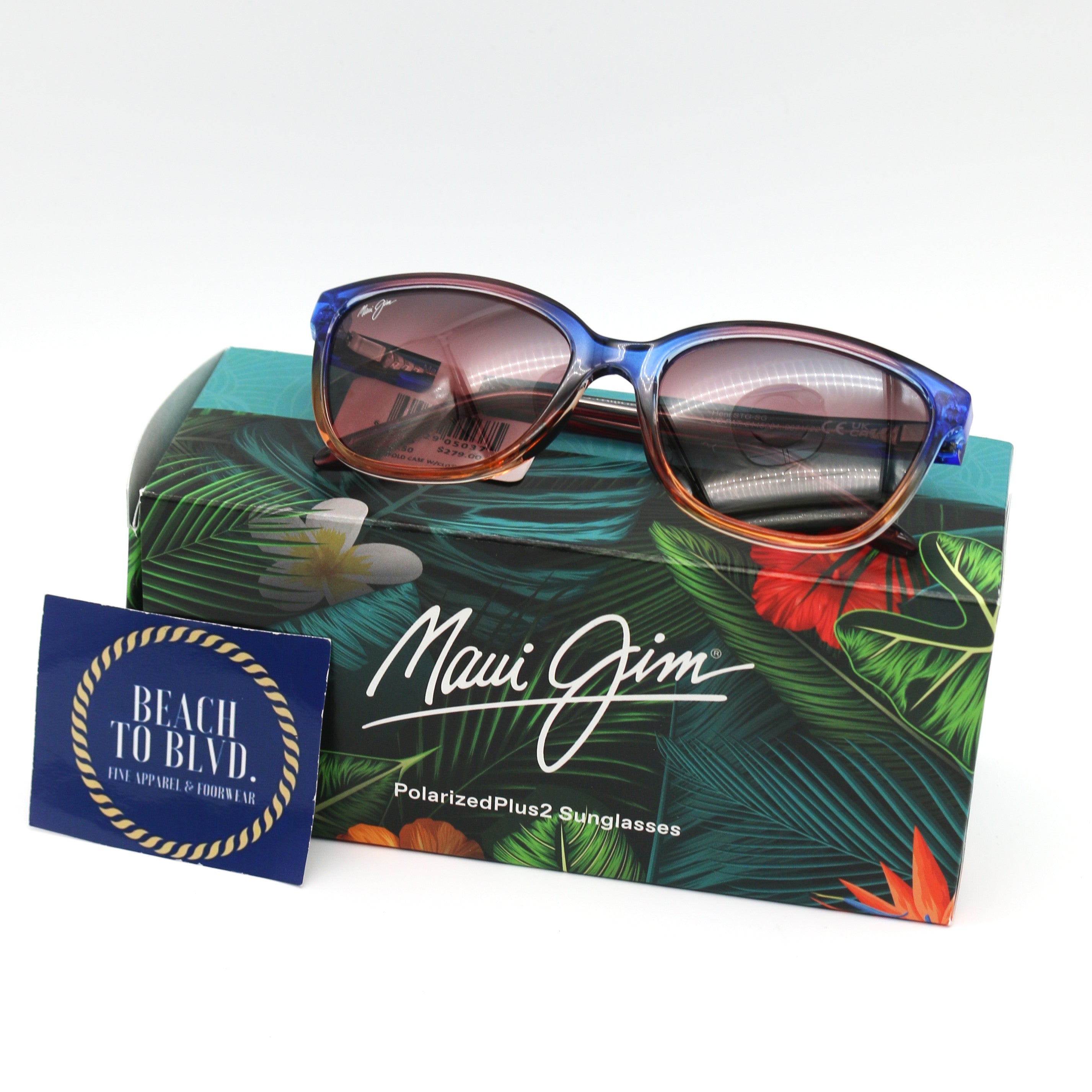 Maui Jim Sunglasses Honi Sunglasses - Sunset Frame With Maui Rose Lens - Rs758-13A - BeachToBlvd