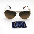 Maui Jim Mavericks Polarized Sunglasses - Gold Frame \ HCL Bronze Lens HS264-16 - BeachToBlvd