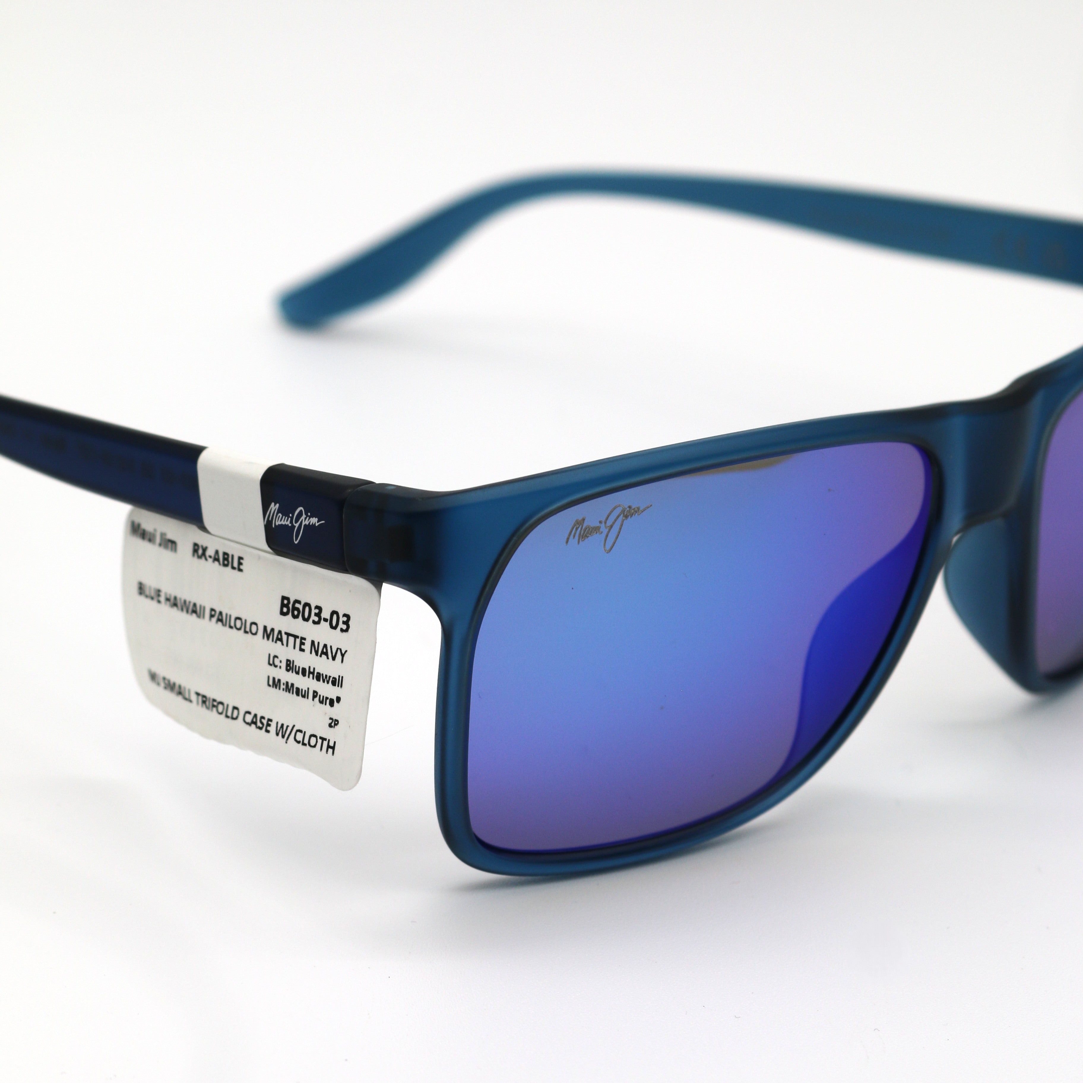 Maui Jim Pailolo Polarized Sunglasses - Blue Frame \ Blue Hawaii Mirror Lens - BeachToBlvd