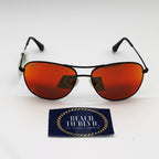 Maui Jim Sunglasses Cliff House Sunglasses Black Gloss Frame With Hawaii Lava Lens - Rm247-02 - BeachToBlvd