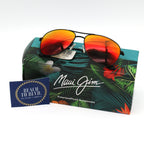 Maui Jim Sunglasses Cliff House Sunglasses Black Gloss Frame With Hawaii Lava Lens - Rm247-02 - BeachToBlvd