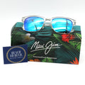 Maui Jim Kawika Blue Hawaii Square Unisex Sunglasses - Crystal Frame - Blue Hawaii Lens - BeachToBlvd