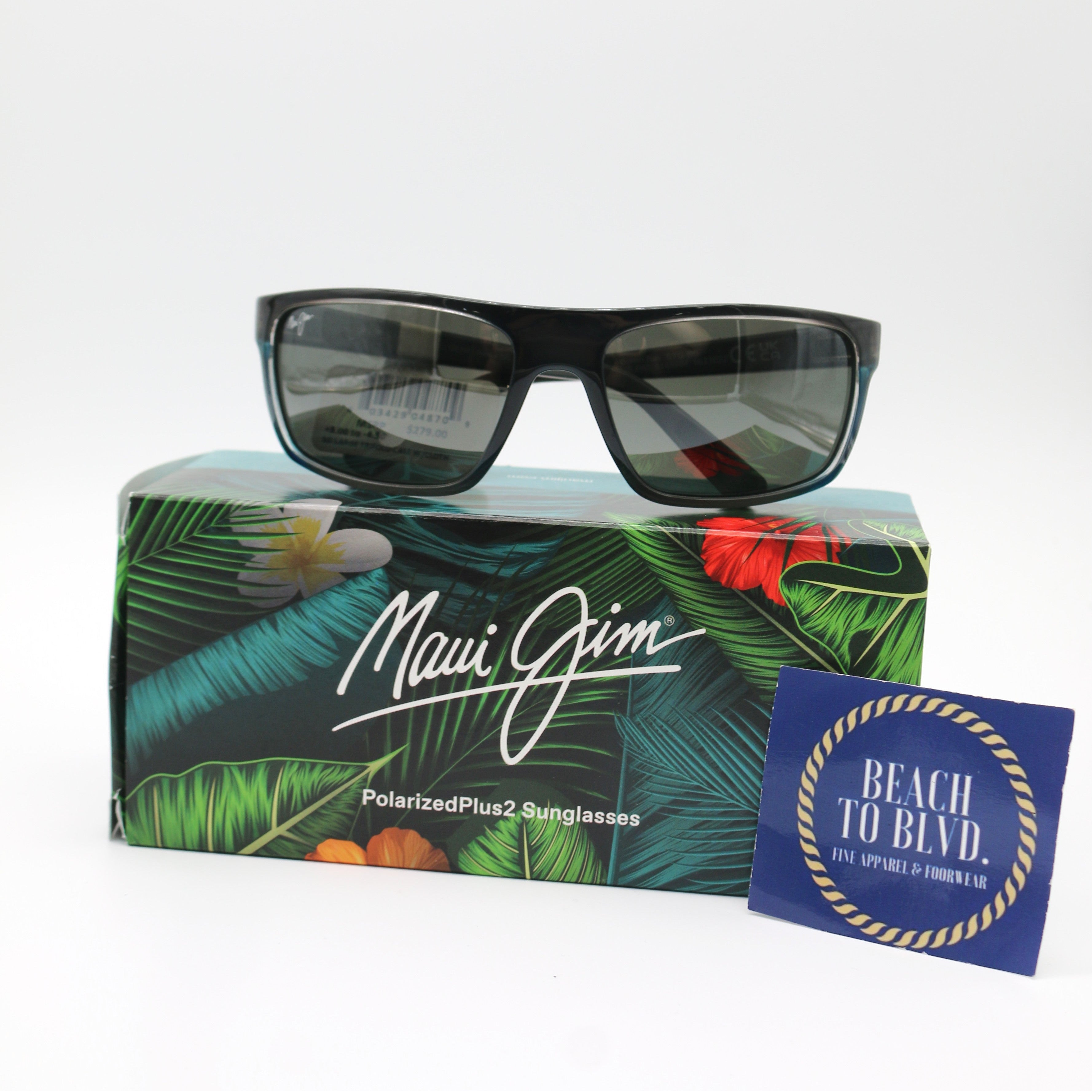 Maui Jim Sunglasses Byron Bay Polarized - Marlin Frame - Gray Lens - BeachToBlvd