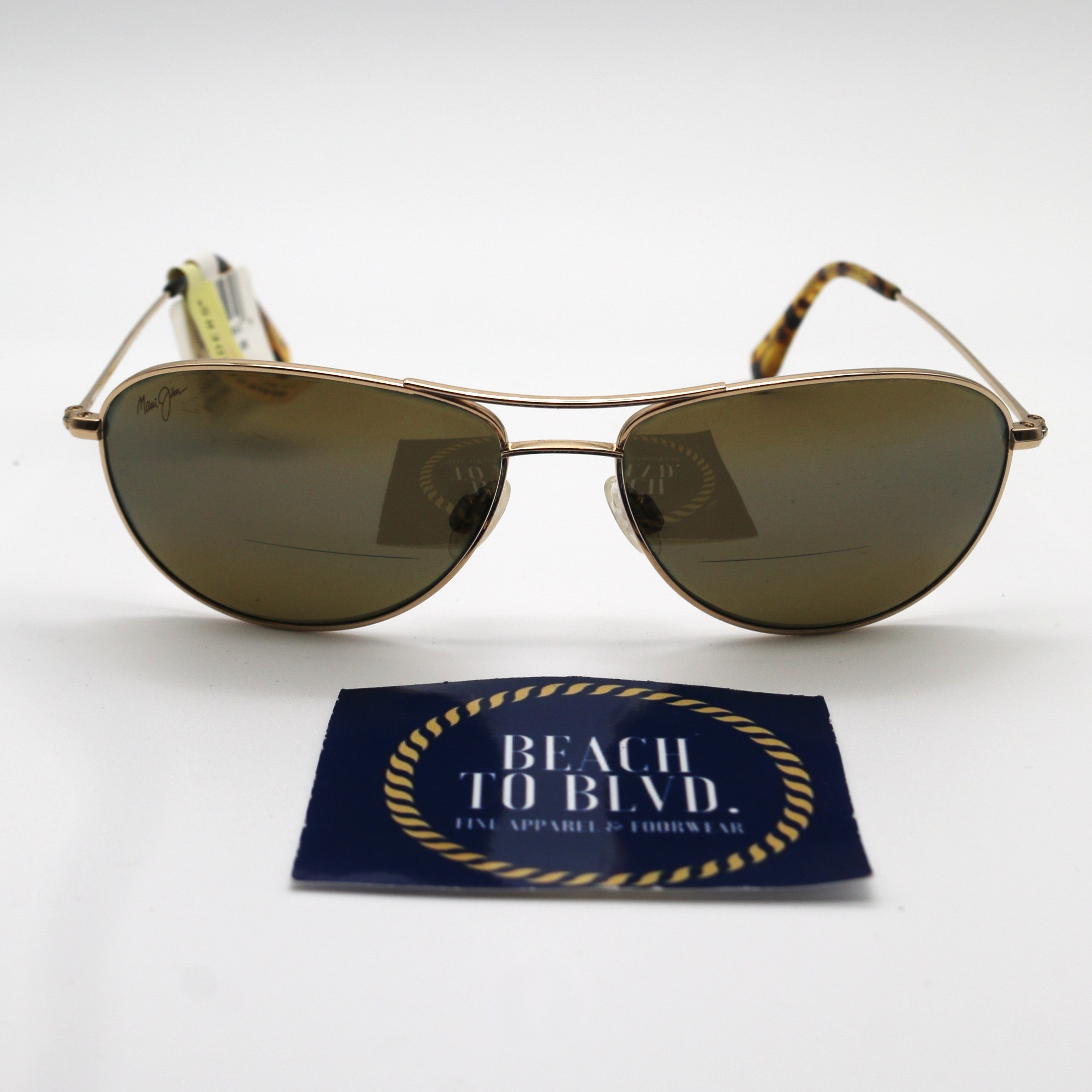 Maui Jim Sunglasses Baby Beach Readers - Gold Frame w\ HCL Bronze Lens - 1.5 Magnification - BeachToBlvd