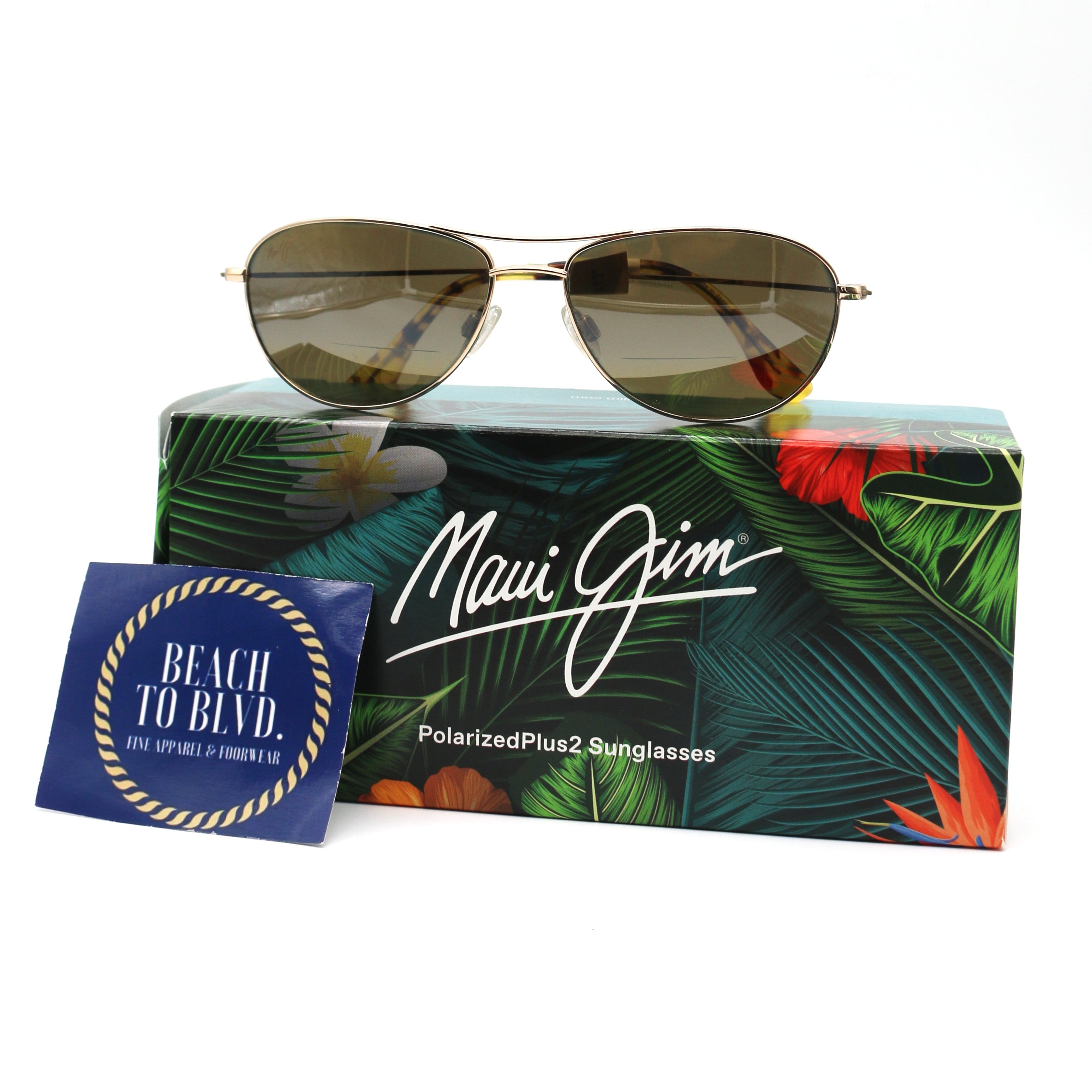 Maui Jim Sunglasses Baby Beach Readers - Gold Frame w\ HCL Bronze Lens - 1.5 Magnification - BeachToBlvd