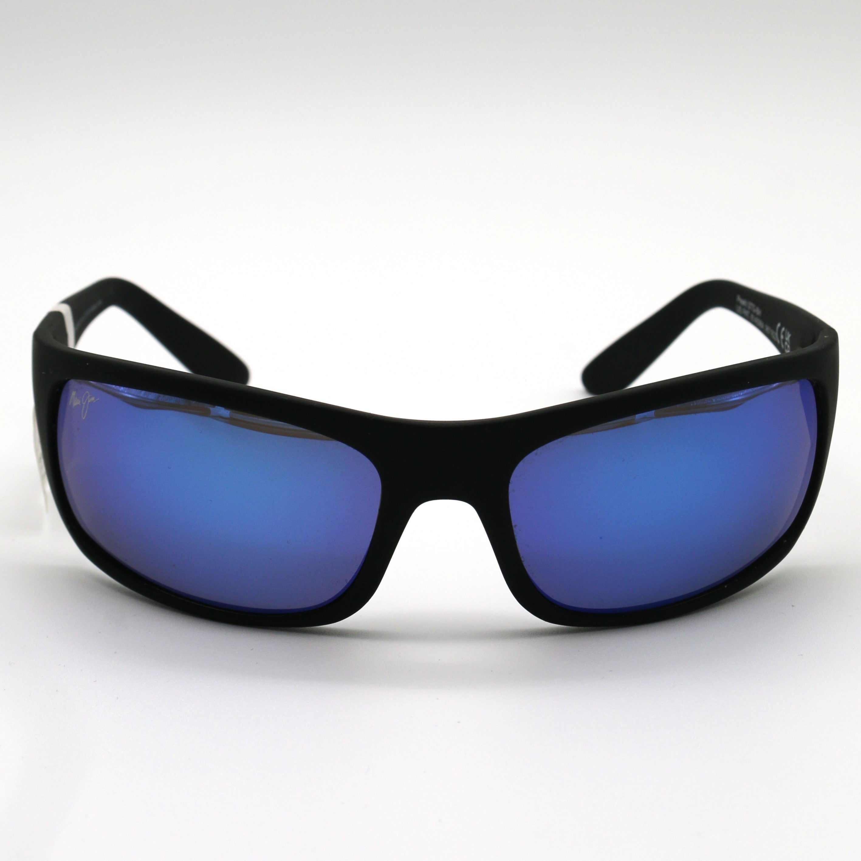 Maui Jim Sunglasses Peahi - Black Matte Frame w\ Blue Lens - BeachToBlvd