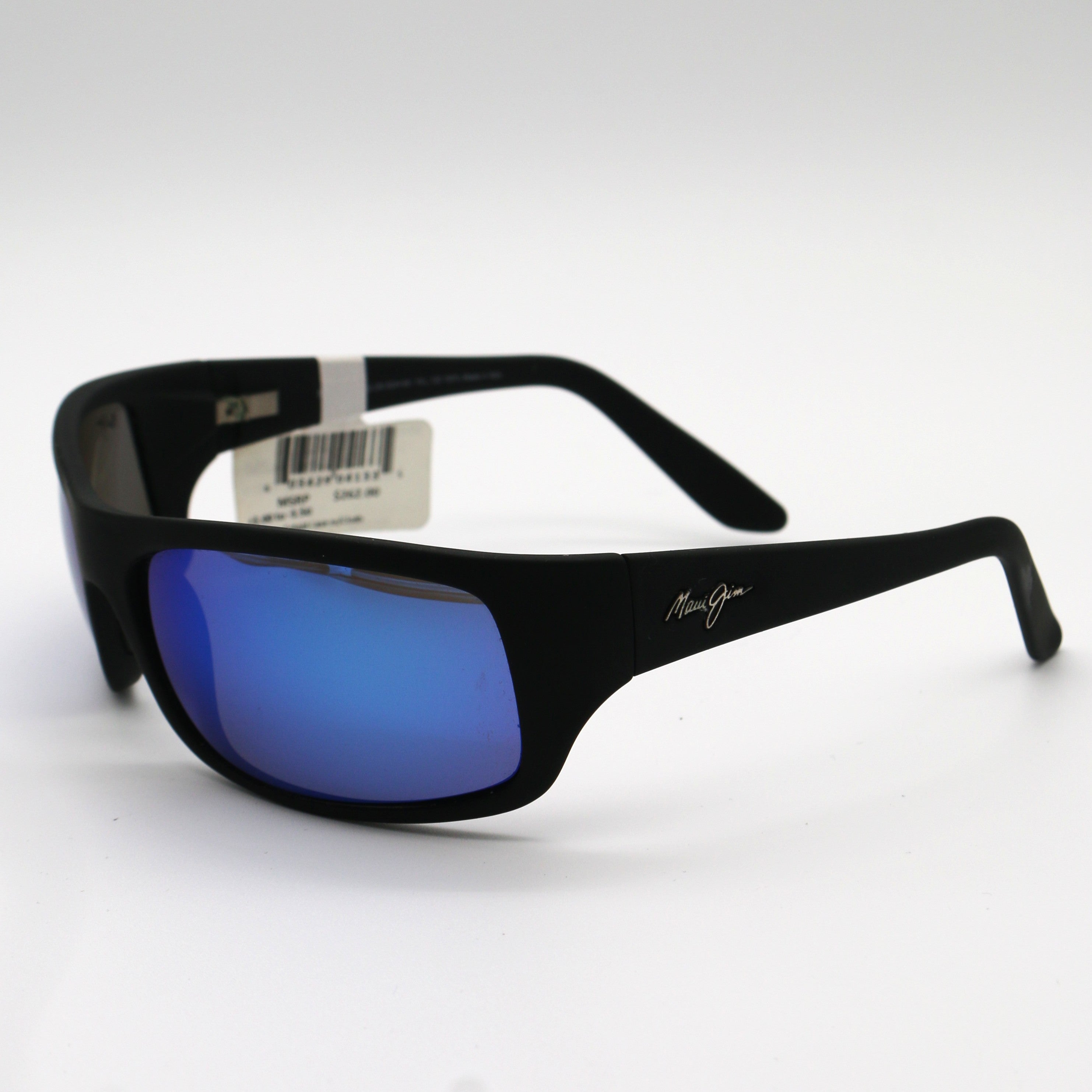 Maui Jim Sunglasses Peahi - Black Matte Frame w\ Blue Lens - BeachToBlvd