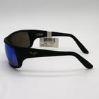 Maui Jim Sunglasses Peahi - Black Matte Frame w\ Blue Lens - BeachToBlvd
