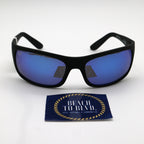 Maui Jim Sunglasses Peahi - Black Matte Frame w\ Blue Lens - BeachToBlvd