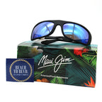 Maui Jim Sunglasses Peahi - Black Matte Frame w\ Blue Lens - BeachToBlvd