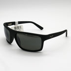 Maui Jim Sunglasses 746-02 Byron Bay - Black Matte Rubber Frame - Gray Lens - BeachToBlvd