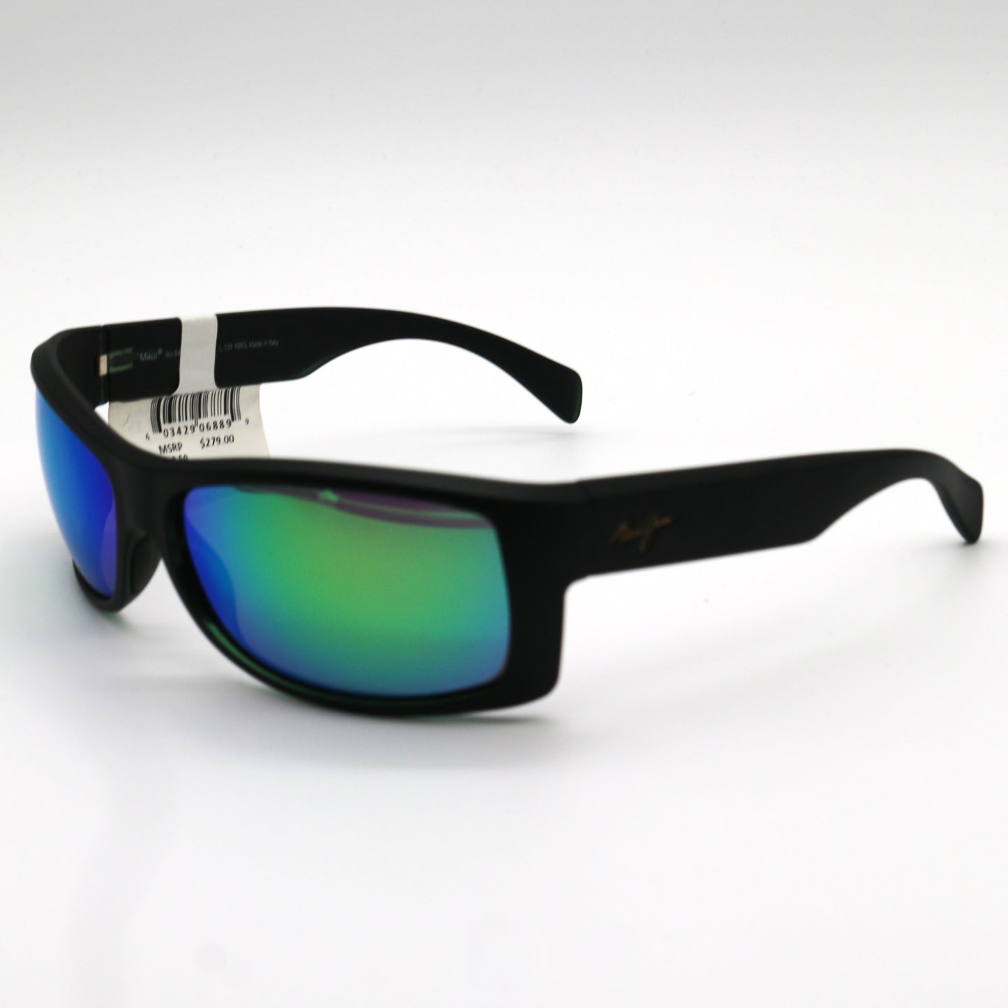 Maui Jim Sunglasses Equator - Matte Black W/Olive Frame - Green Lens