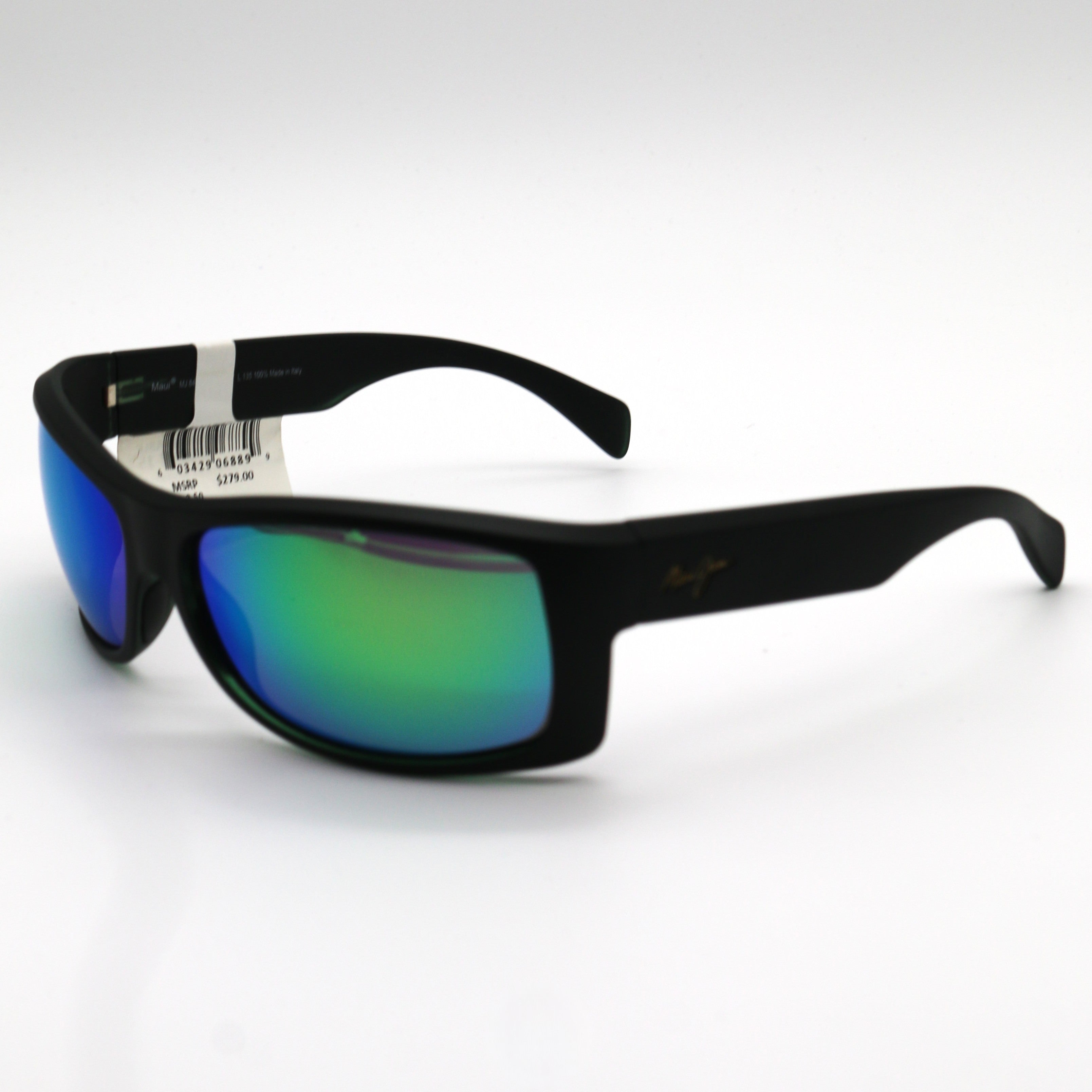 Maui Jim Sunglasses Equator - Matte Black W/Olive Frame - Green Lens - BeachToBlvd