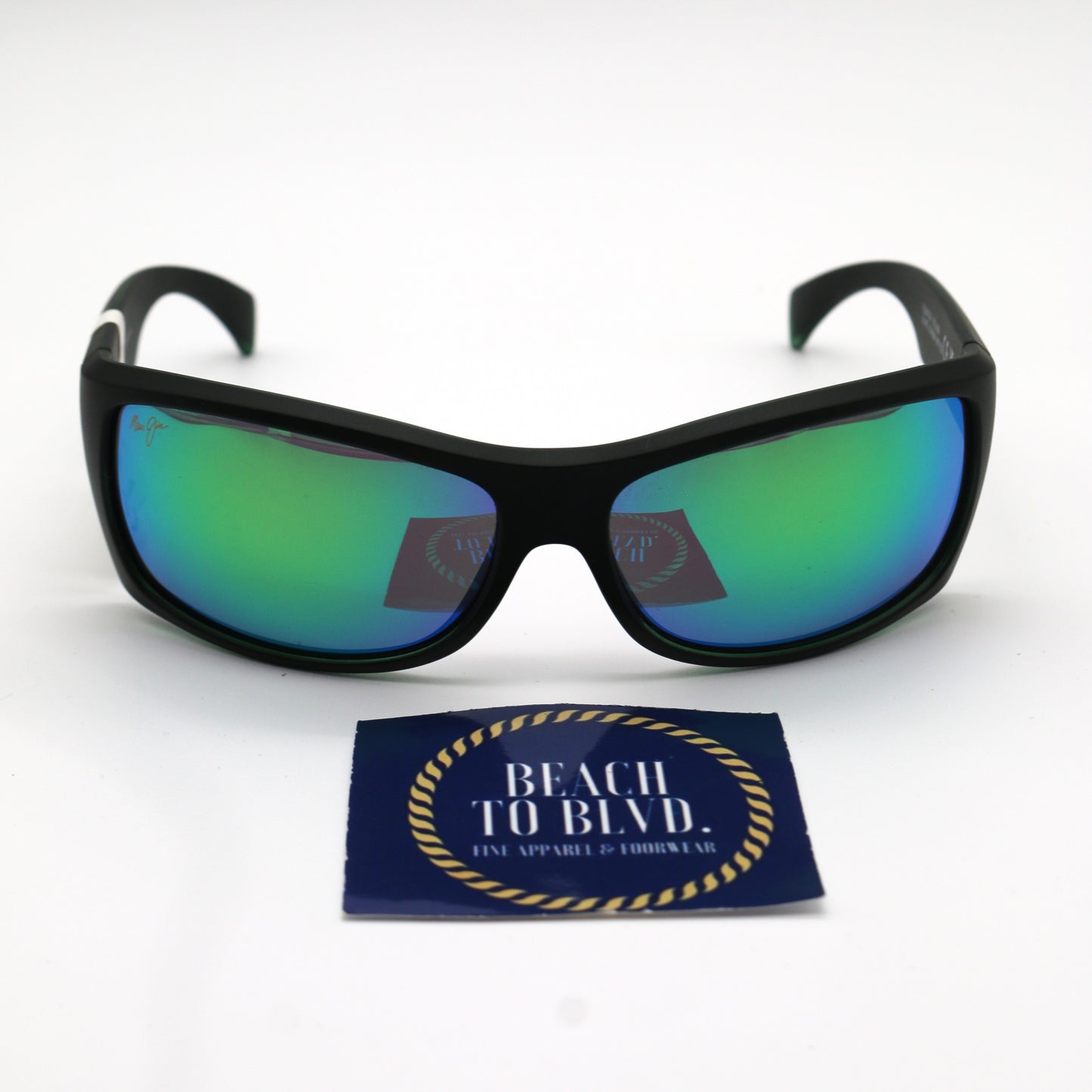 Maui Jim Sunglasses Equator - Matte Black W/Olive Frame - Green Lens