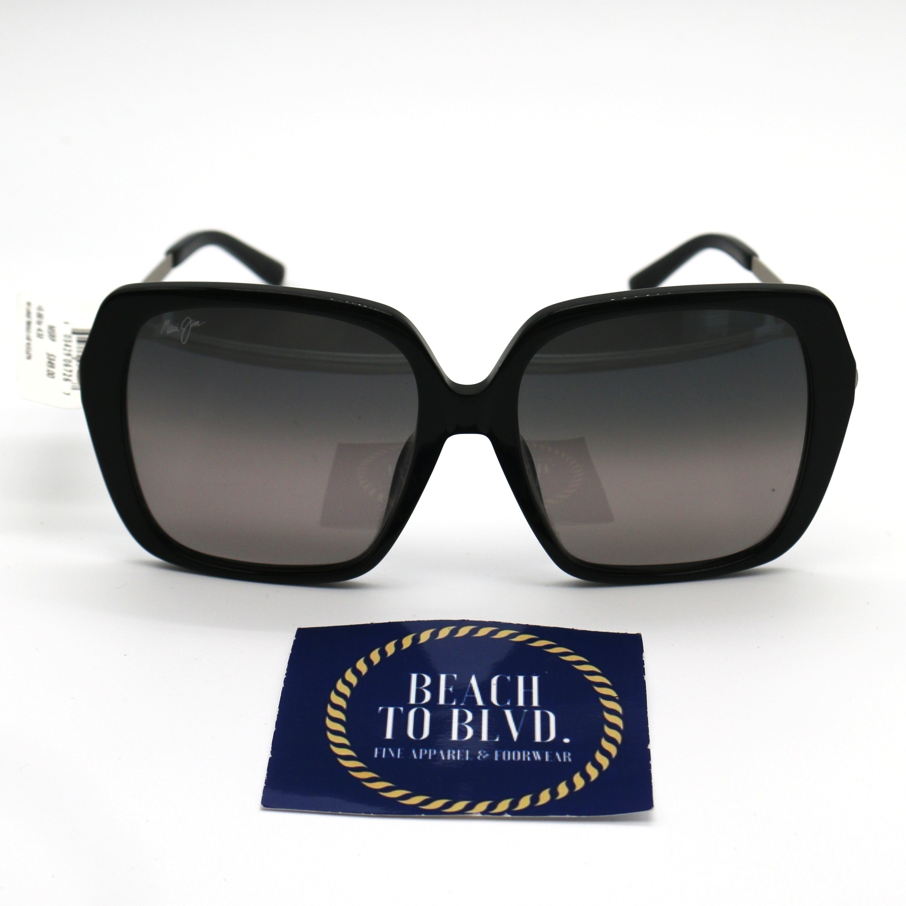 Maui Jim Sunglasses Poolside - Black Gloss Frame - Gray Lens - BeachToBlvd