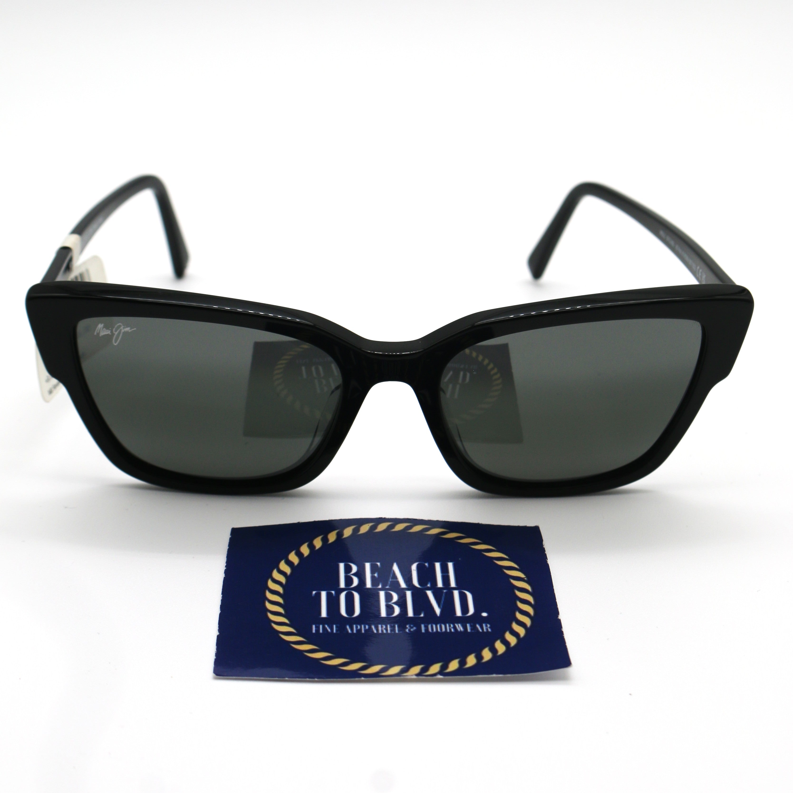Maui Jim Sunglasses Kou - Black Gloss Frame - Gray Lens - BeachToBlvd