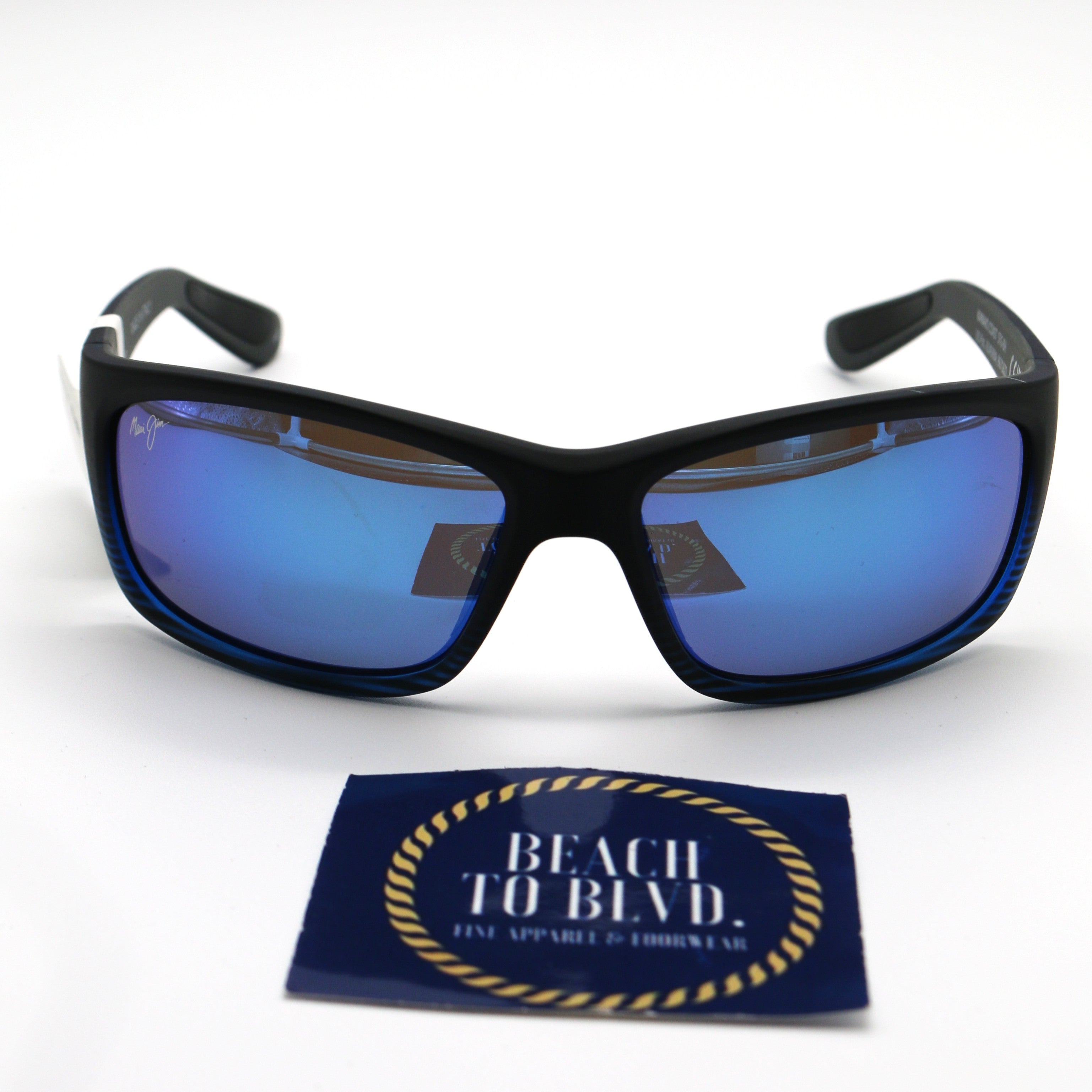 Maui Jim Kanaio Coast B766-08C Matte Black Frame - Blue Lens - BeachToBlvd