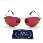 Maui Jim Sunglasses Baby Beach Polarized Aviator Sunglasses Rose Gold Frame With Maui Sunrise Lens - P245-16R - BeachToBlvd