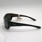 Maui Jim Sunglasses Local Kine - Shiny Black/Grey/Maroon Frame - Gray Lens - BeachToBlvd
