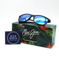 Maui Jim Dragon's Lele Kawa Teeth Polarized Sunglasses - Dark Blue Frame \ Blue Lens - BeachToBlvd
