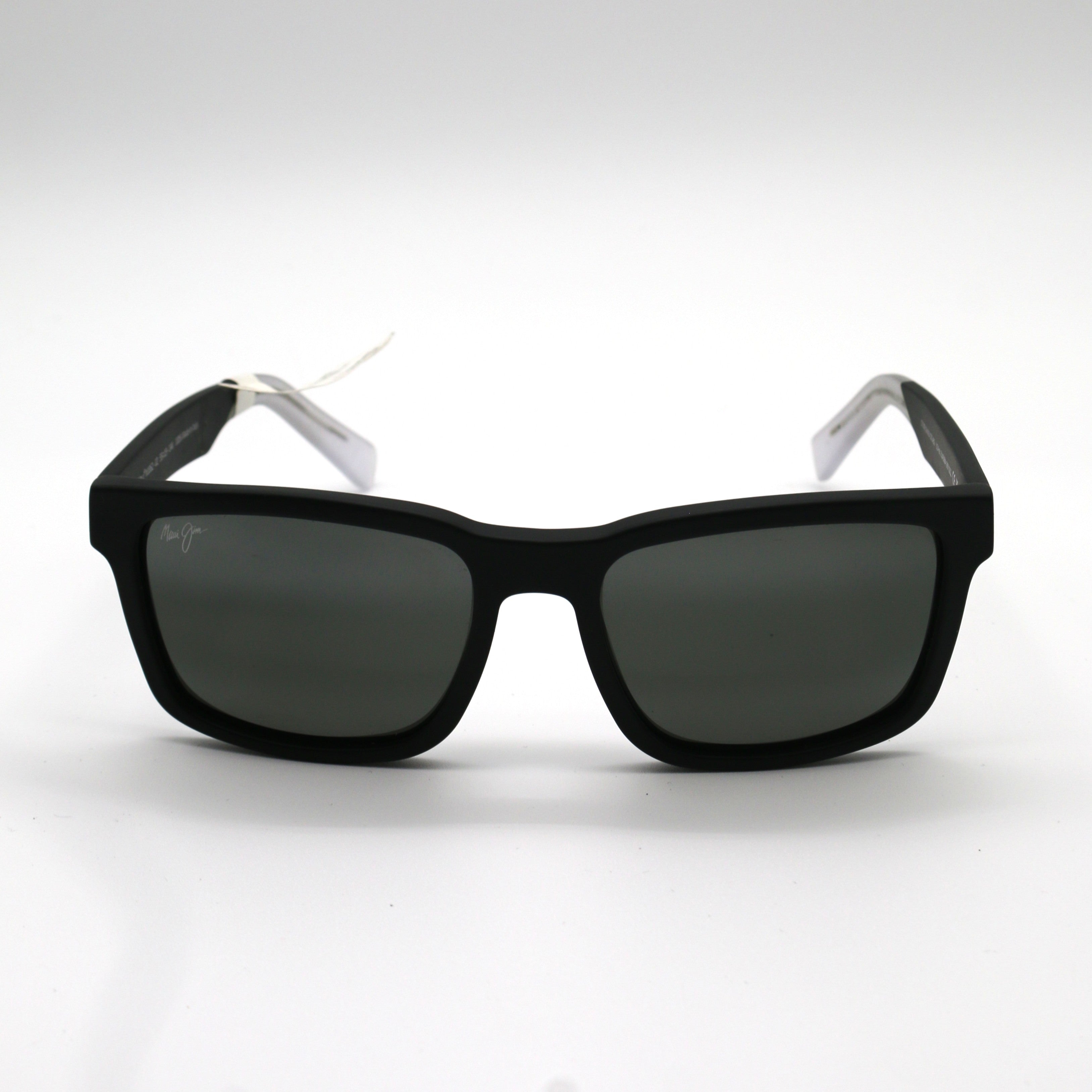 Maui Jim Sunglasses Stone Shack - Matte Black Frame W/Crystal Tips - Gray Lens - BeachToBlvd