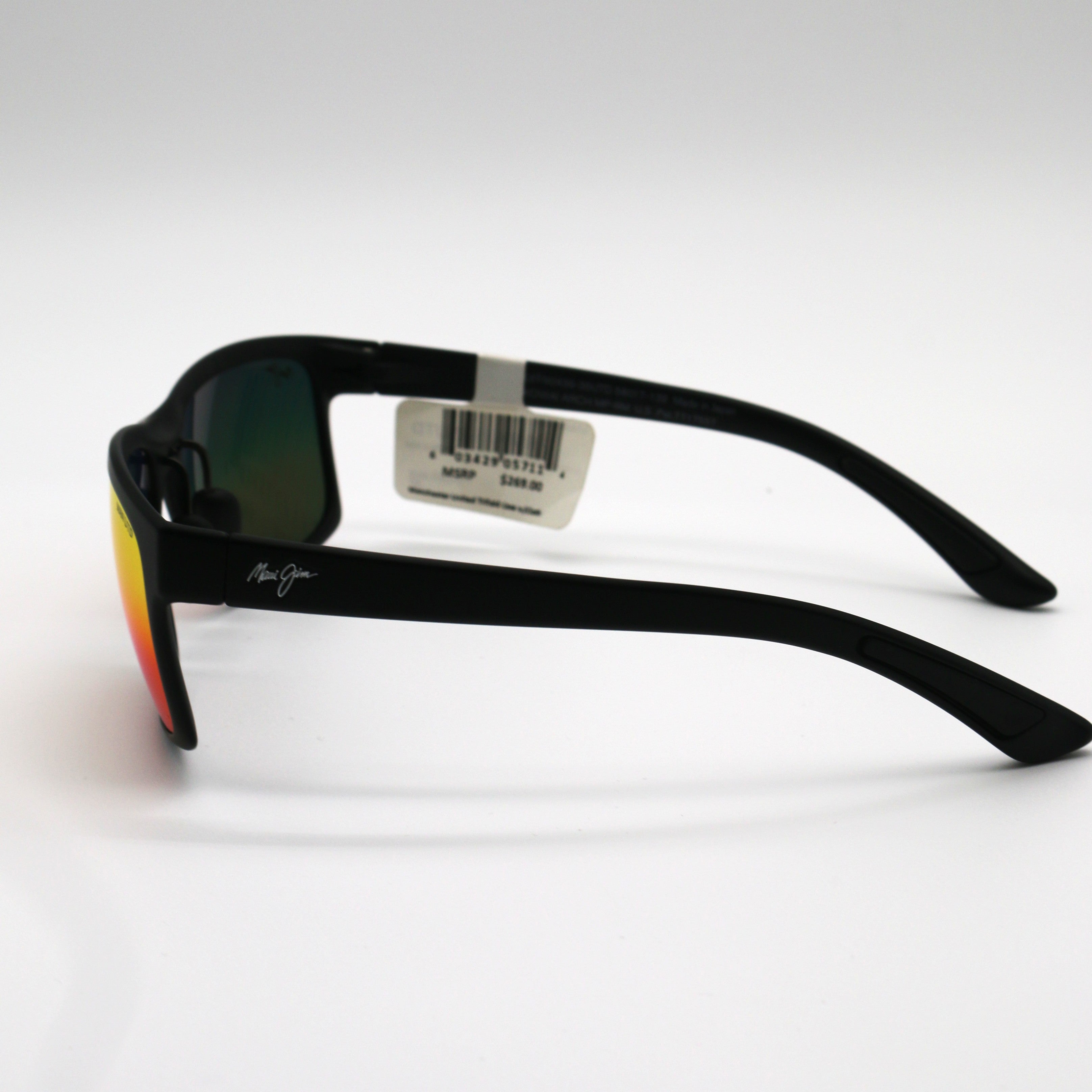 Maui Jim Sunglasses Pokowai Arch - Manchester United Black Matte Frame - Red Lens - BeachToBlvd