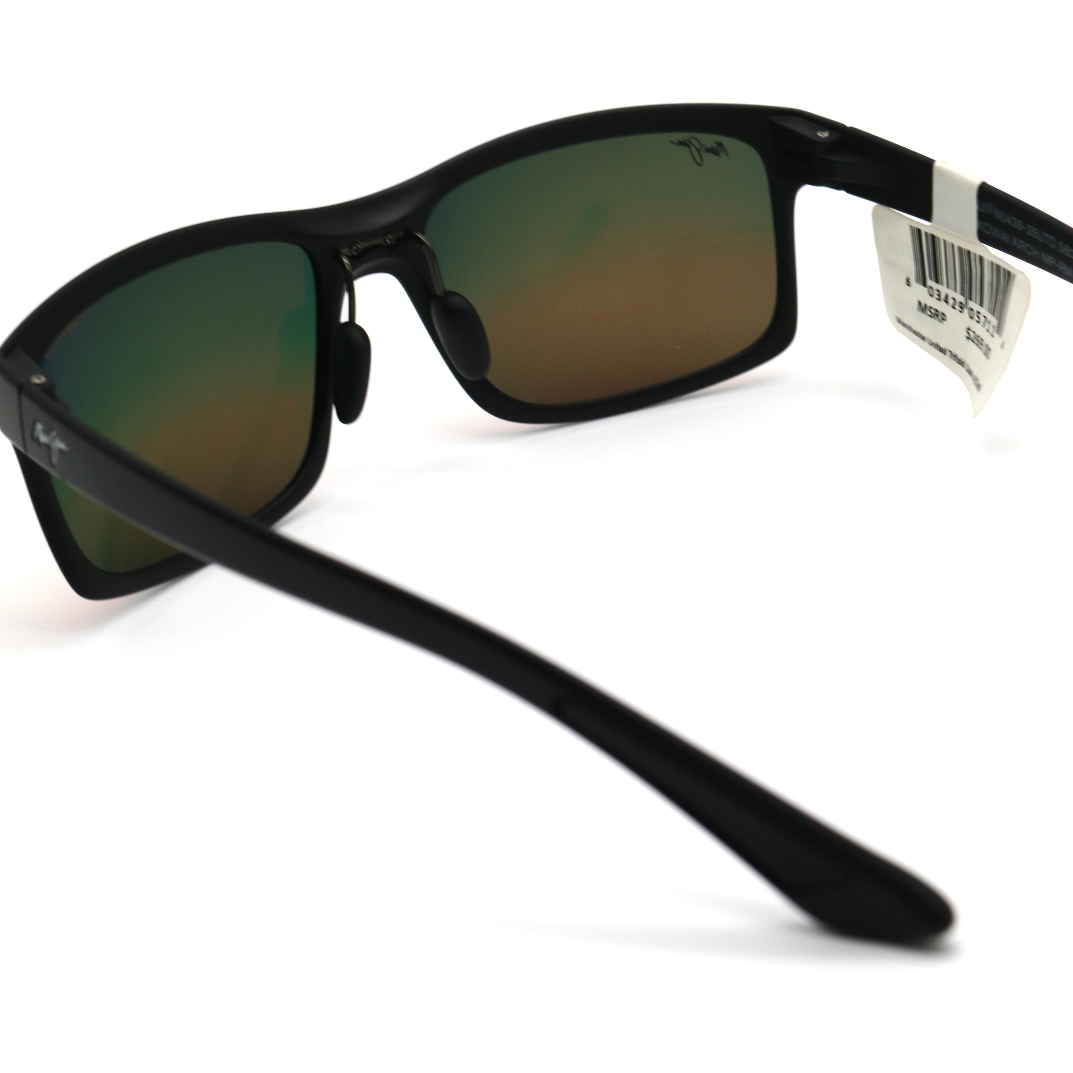 Maui Jim Sunglasses Pokowai Arch - Manchester United Black Matte Frame - Red Lens - BeachToBlvd