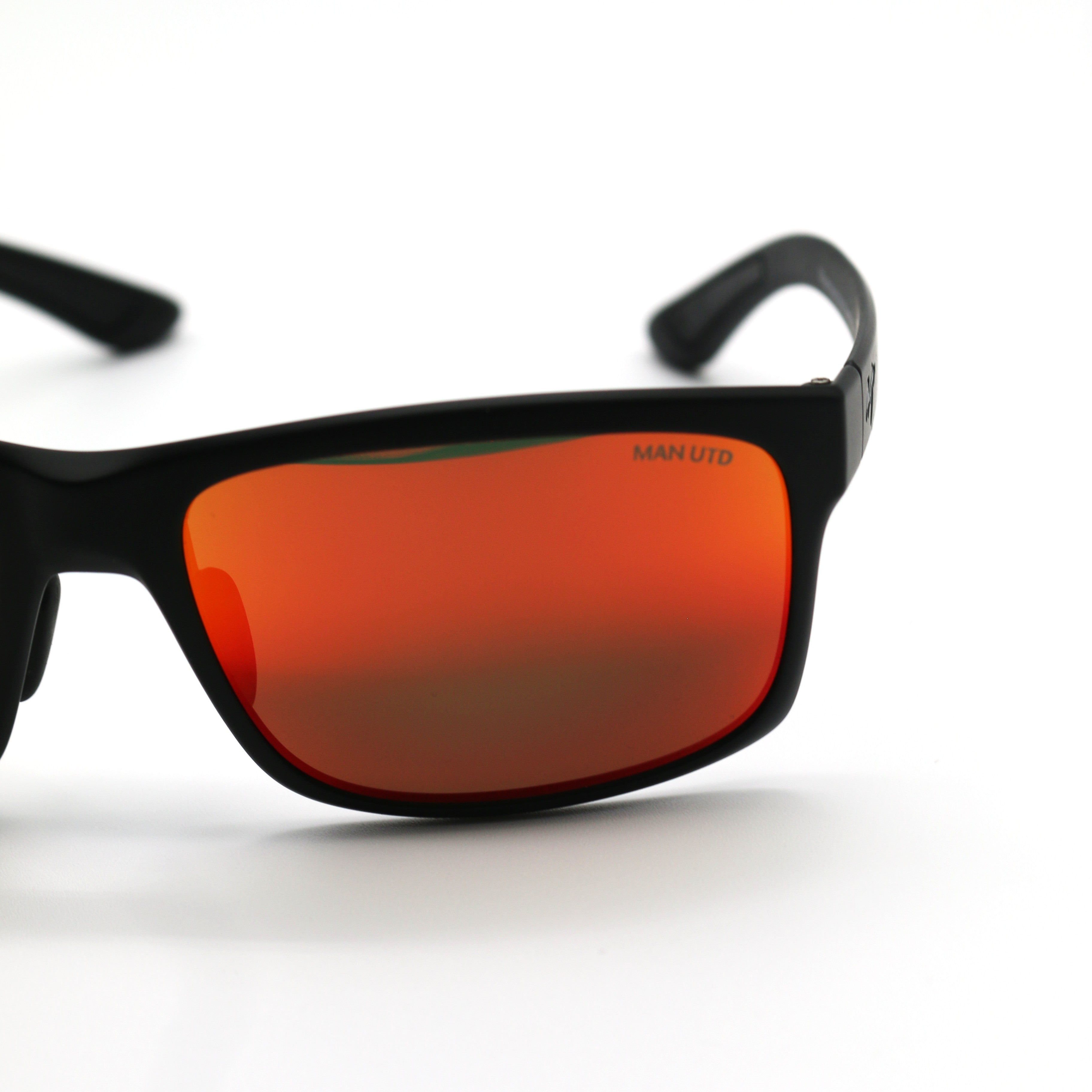 Maui Jim Sunglasses Pokowai Arch - Manchester United Black Matte Frame - Red Lens - BeachToBlvd