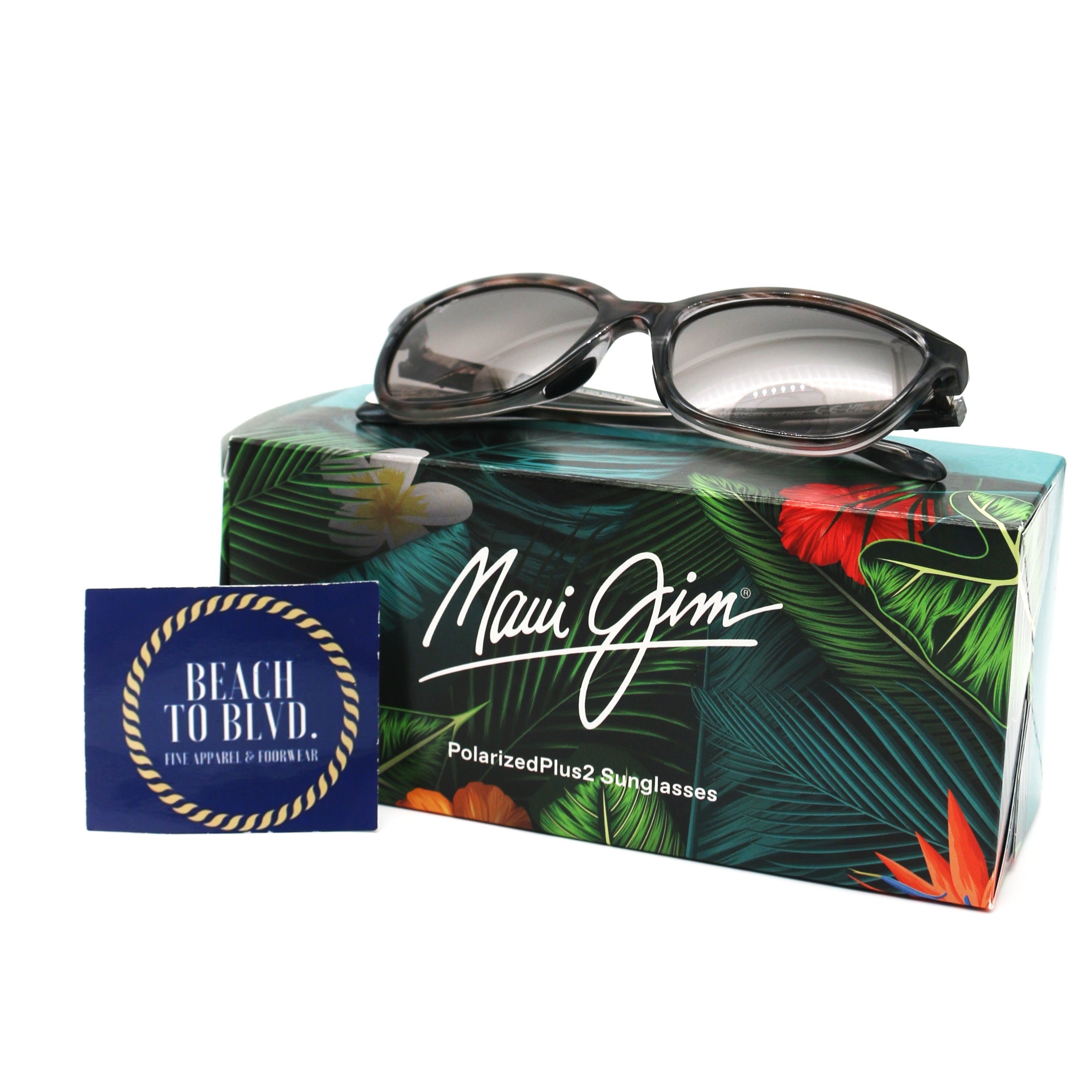 Maui Jim Honi Polarized Sunglasses - Grey Tortoise Frame / Gray Lens - BeachToBlvd