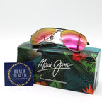 Maui Jim Mavericks Polarized Maui Sunrise Pilot Unisex Sunglasses - Rose Gold Frame - BeachToBlvd
