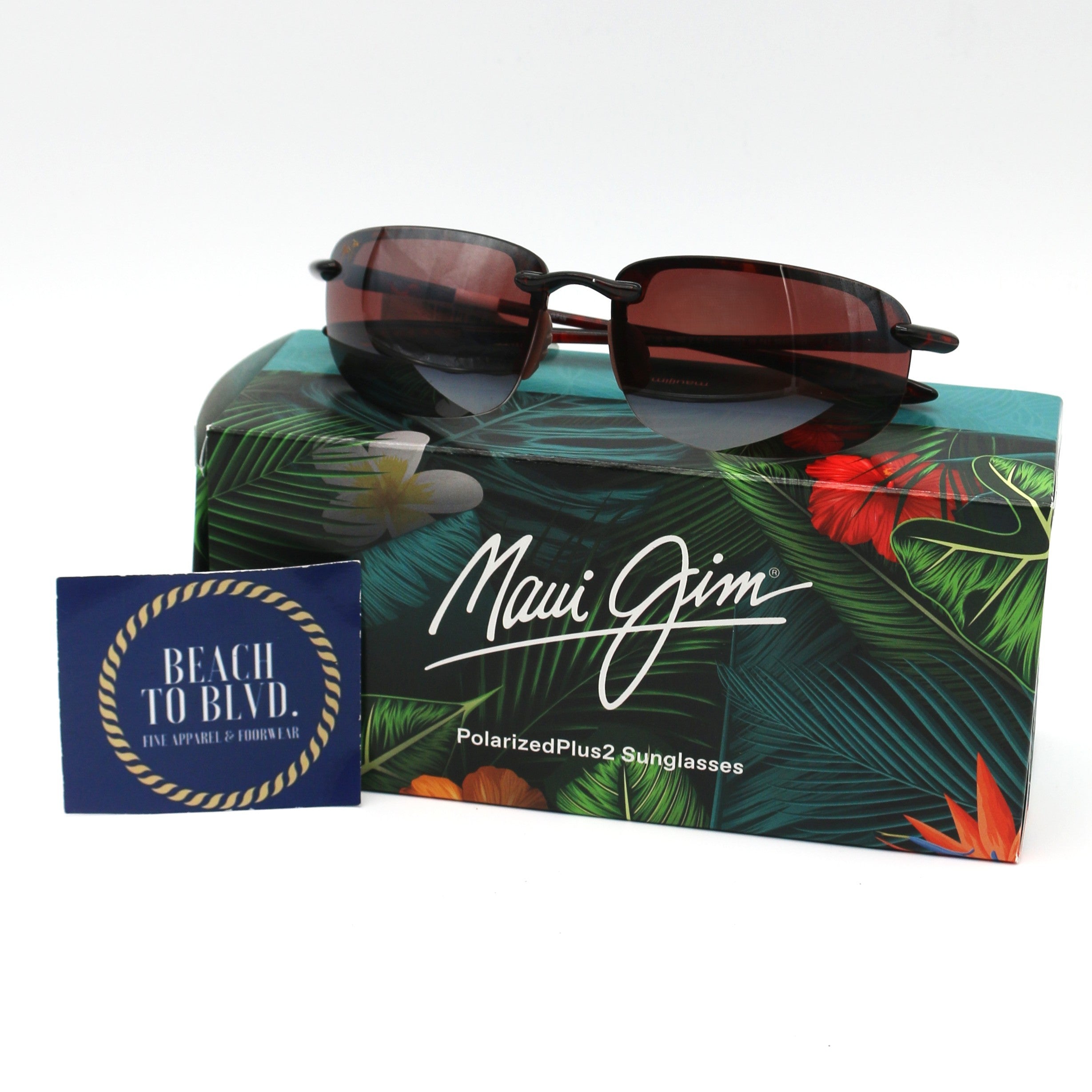 Maui Jim Hookipa Polarized Sunglasses - Tortoise Pink Frame with Maui Rose Lens - BeachToBlvd