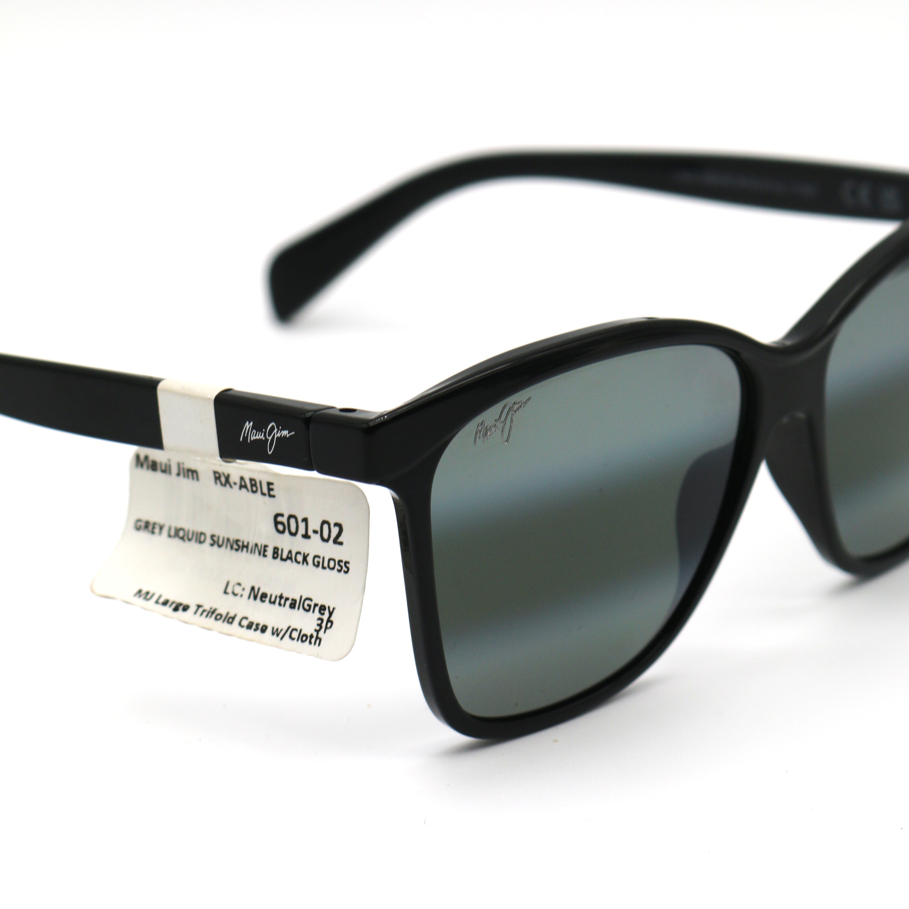 Maui Jim Sunglasses Liquid Sunshine Sunglasses Black Gloss Frame, Grey Lens - 601-02 - BeachToBlvd