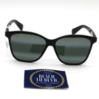 Maui Jim Sunglasses Liquid Sunshine Sunglasses Black Gloss Frame, Grey Lens - 601-02 - BeachToBlvd