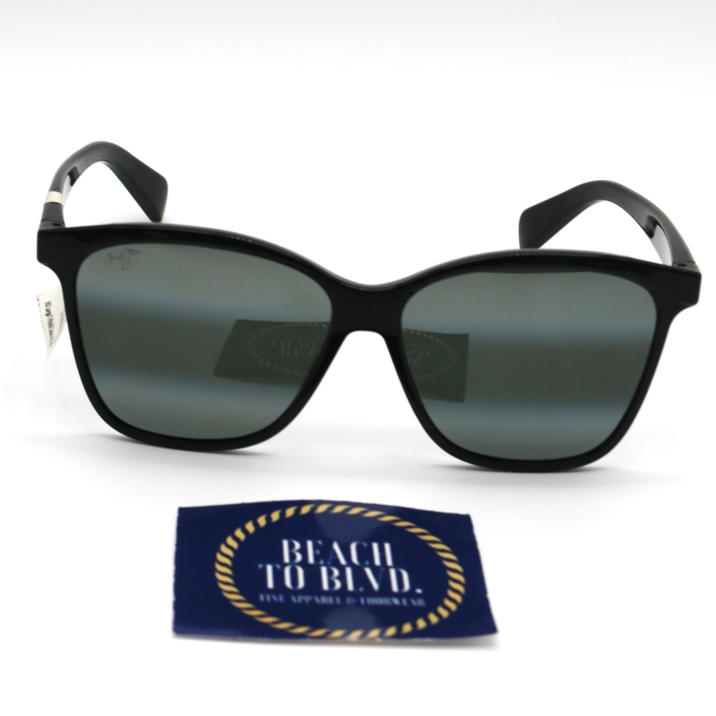 Maui Jim Sunglasses Liquid Sunshine Sunglasses Black Gloss Frame, Grey Lens - 601-02 - BeachToBlvd