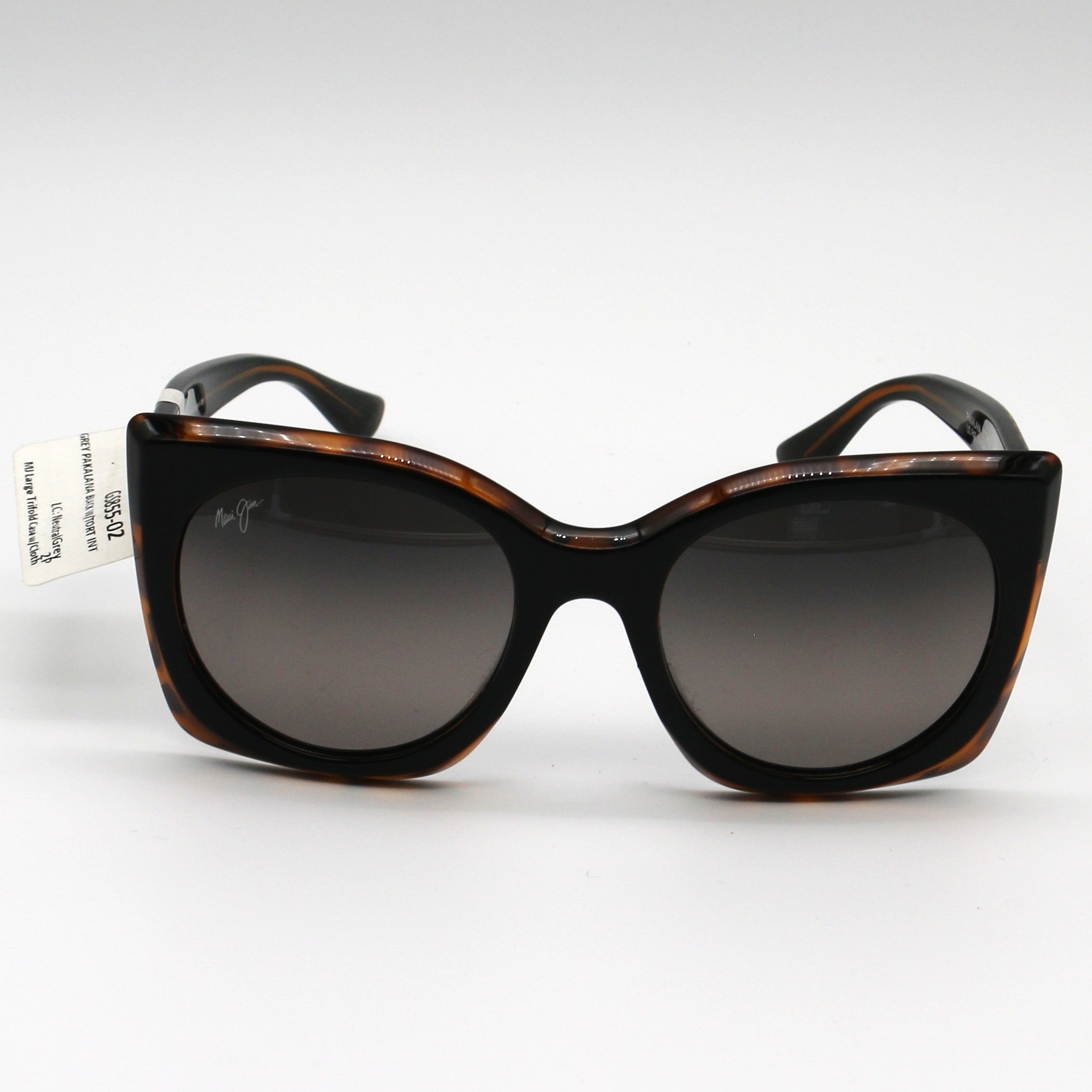 Maui Jim Sunglasses Pakalana - Black W/Tortoise Int Frame - Gray Lens - BeachToBlvd
