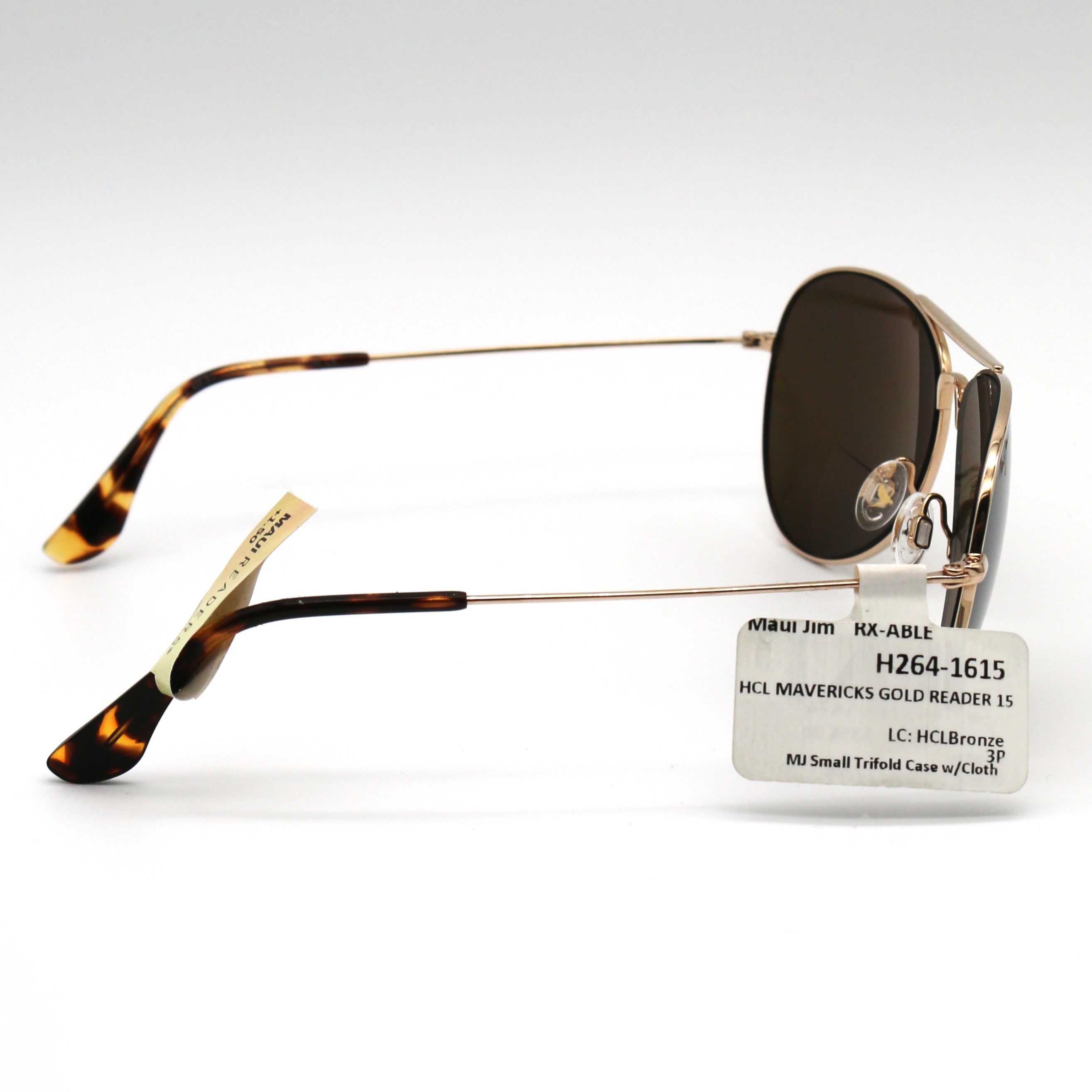 Maui Jim Sunglasses Mavericks Readers - Gold Frame with Bronze HCL Lens - 1.5x - BeachToBlvd