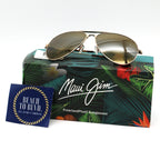 Maui Jim Sunglasses Mavericks Readers - Gold Frame with Bronze HCL Lens - 1.5x - BeachToBlvd