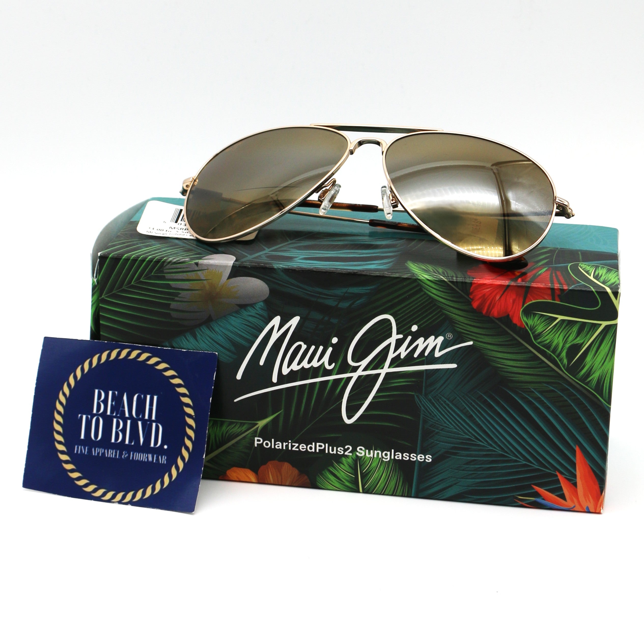 Maui Jim Sunglasses Mavericks Readers - Gold Frame with Bronze HCL Lens - 1.5x - BeachToBlvd