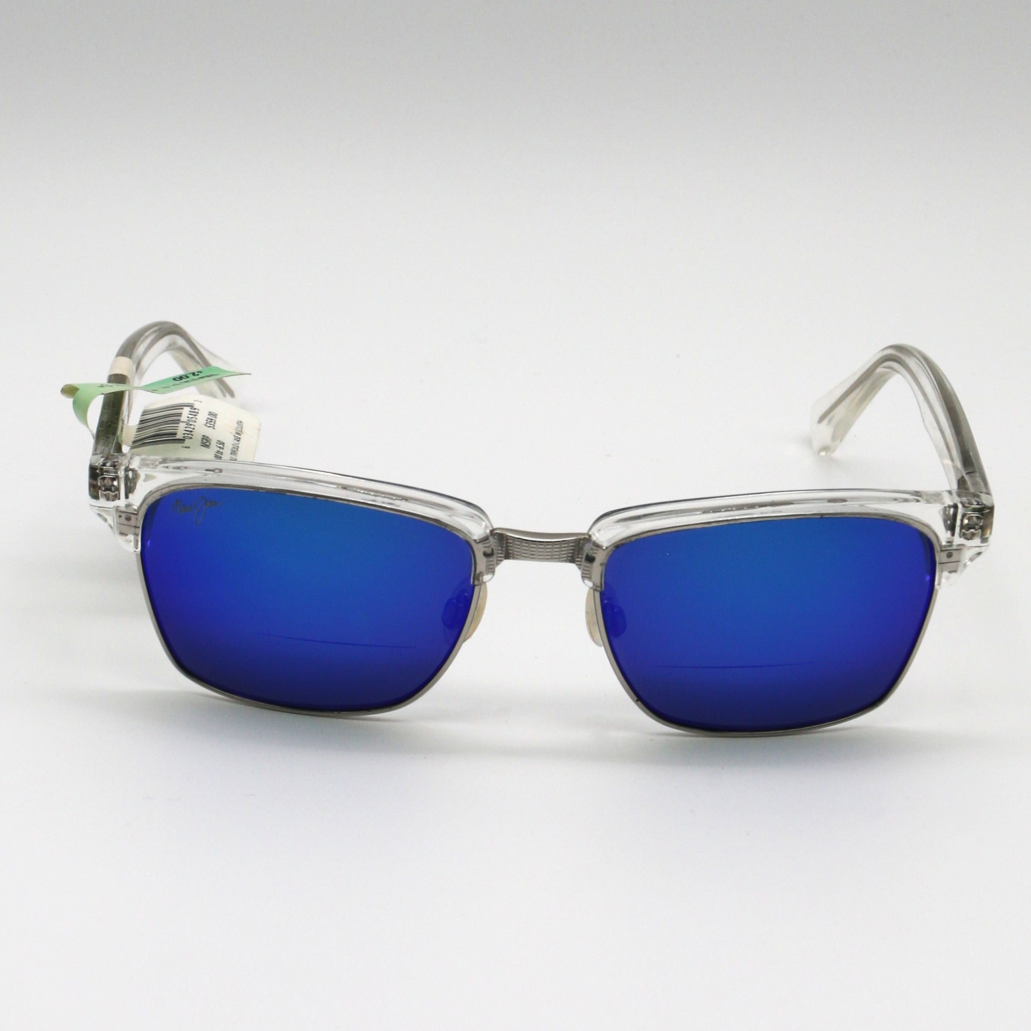 Maui Jim Sunglasses Kawika - Crystal Frame - Blue Reader Lens - 2.0 Magnification - BeachToBlvd