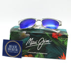 Maui Jim Sunglasses Kawika - Crystal Frame - Blue Reader Lens - 2.0 Magnification - BeachToBlvd